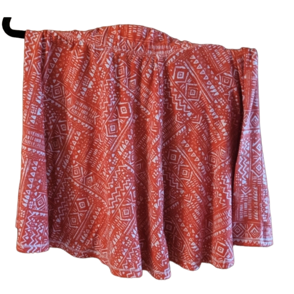 Massimo extra large cute orange and white tribal pattern skirt